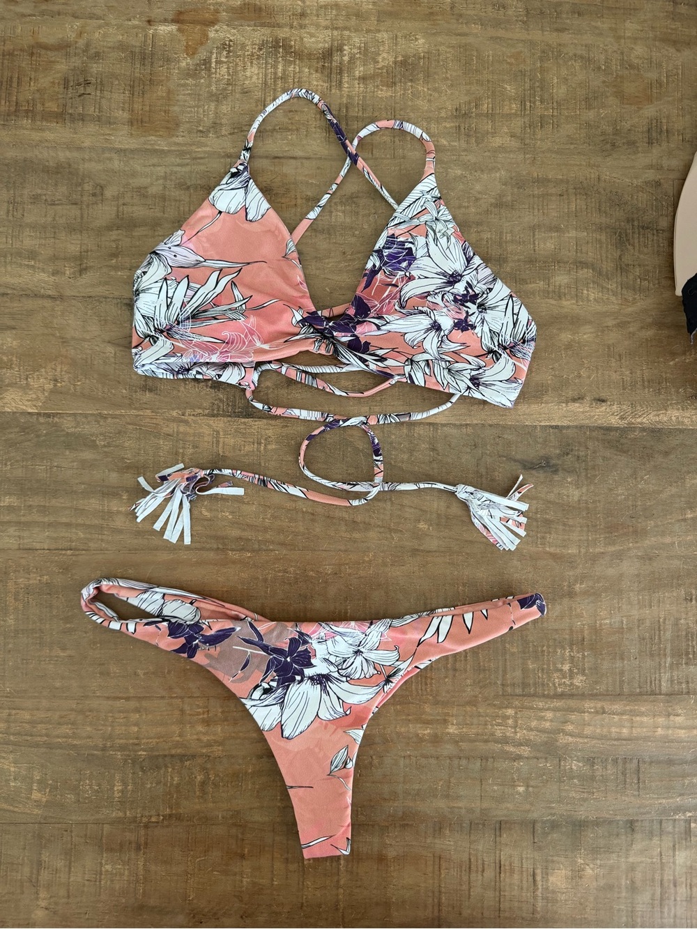 Midori Tropical Hawaiian Flower Bikini Set